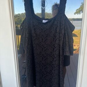 Susan Graver Black Lace Blouse